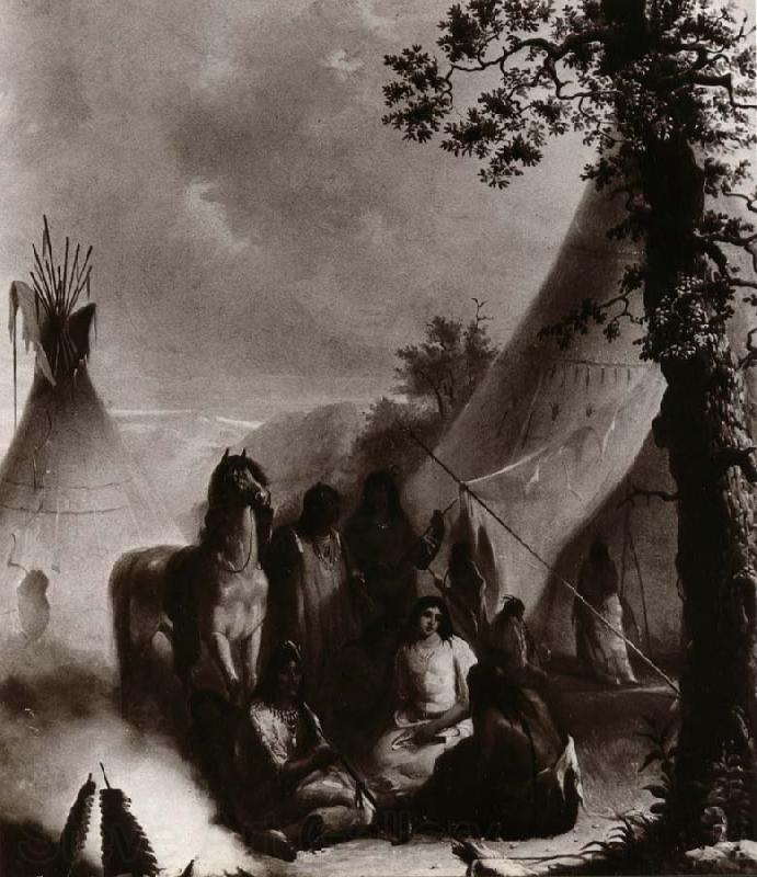 Alfred Jacob Miller Indian Encampement Germany oil painting art